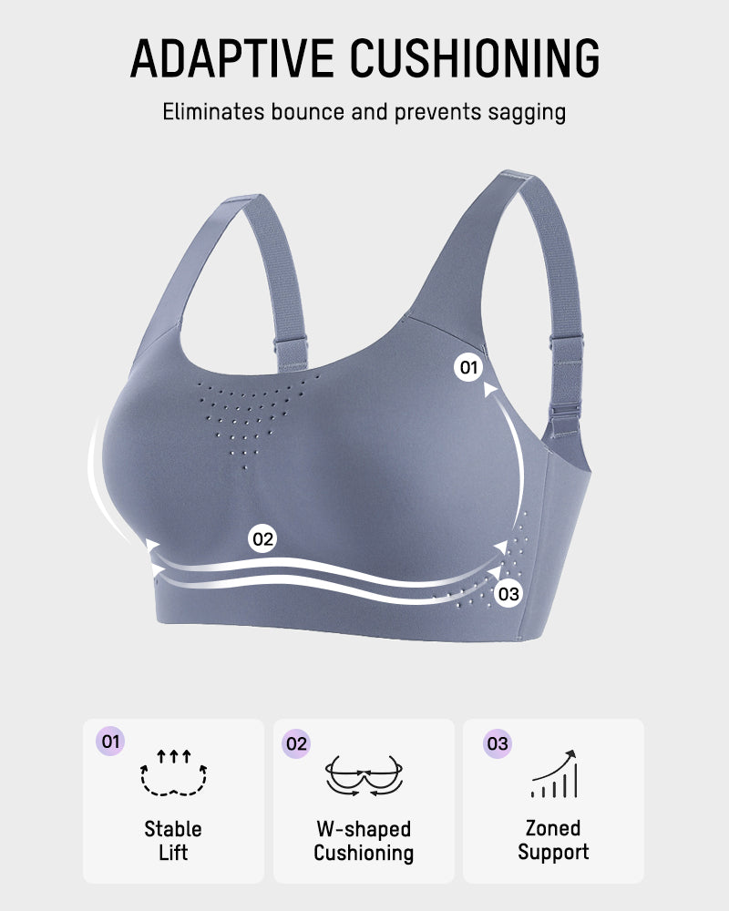 Wireless One-Piece Ventilated Sports Bra