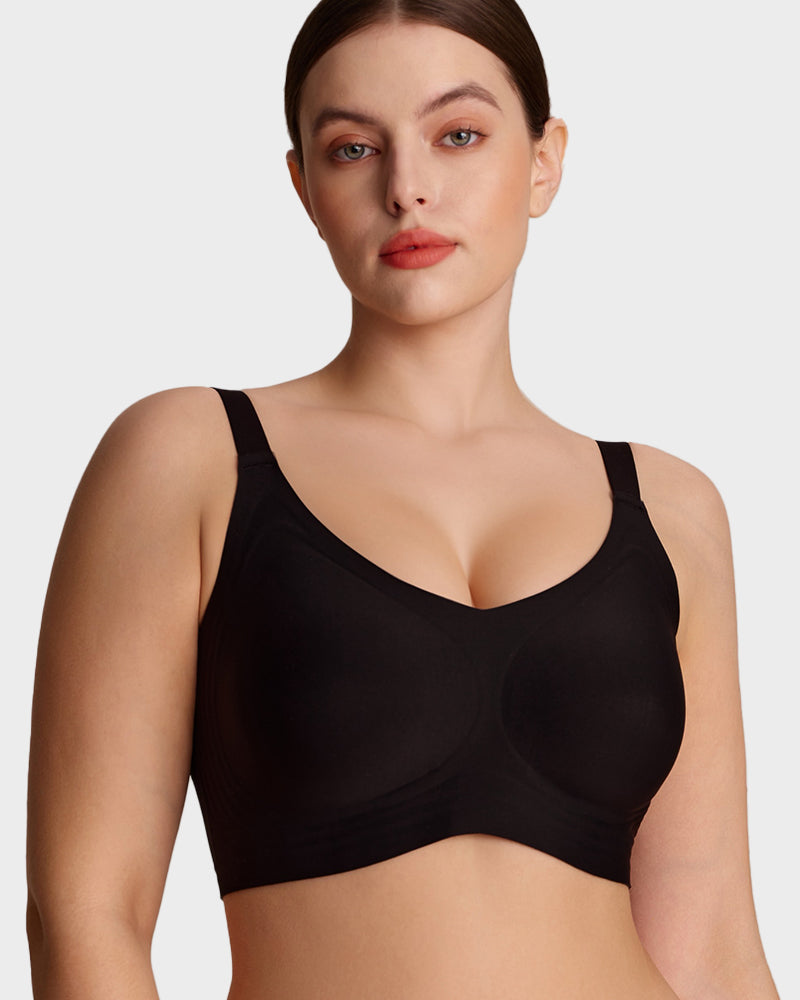 Wireless V-Neck Back & Side Smoothing Bra