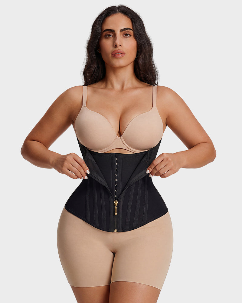 Women Waist Trainer Steel Boned Hourglass Shaper