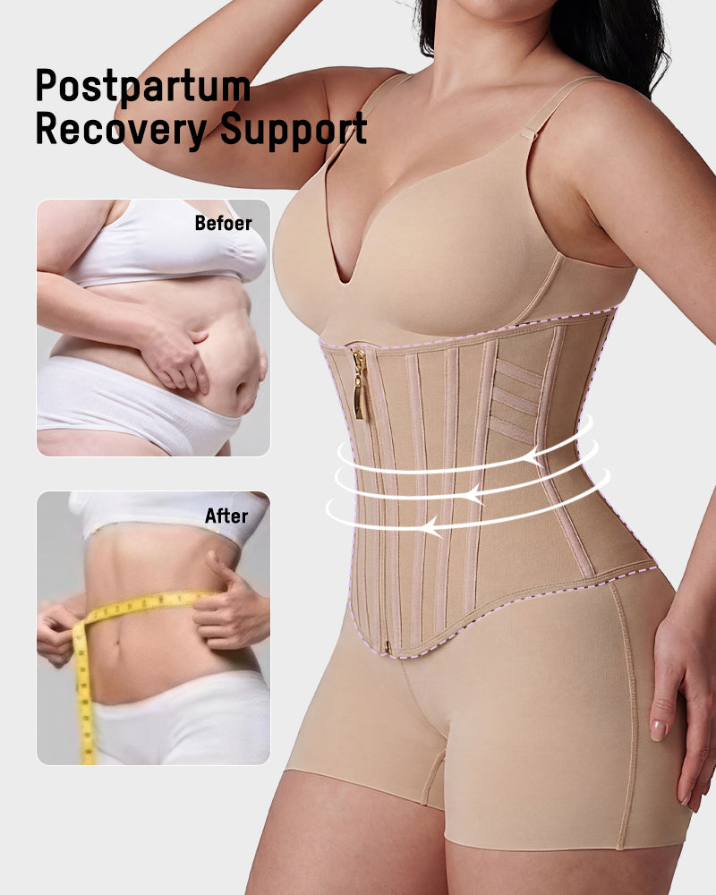 Women Waist Trainer Steel Boned Hourglass Shaper