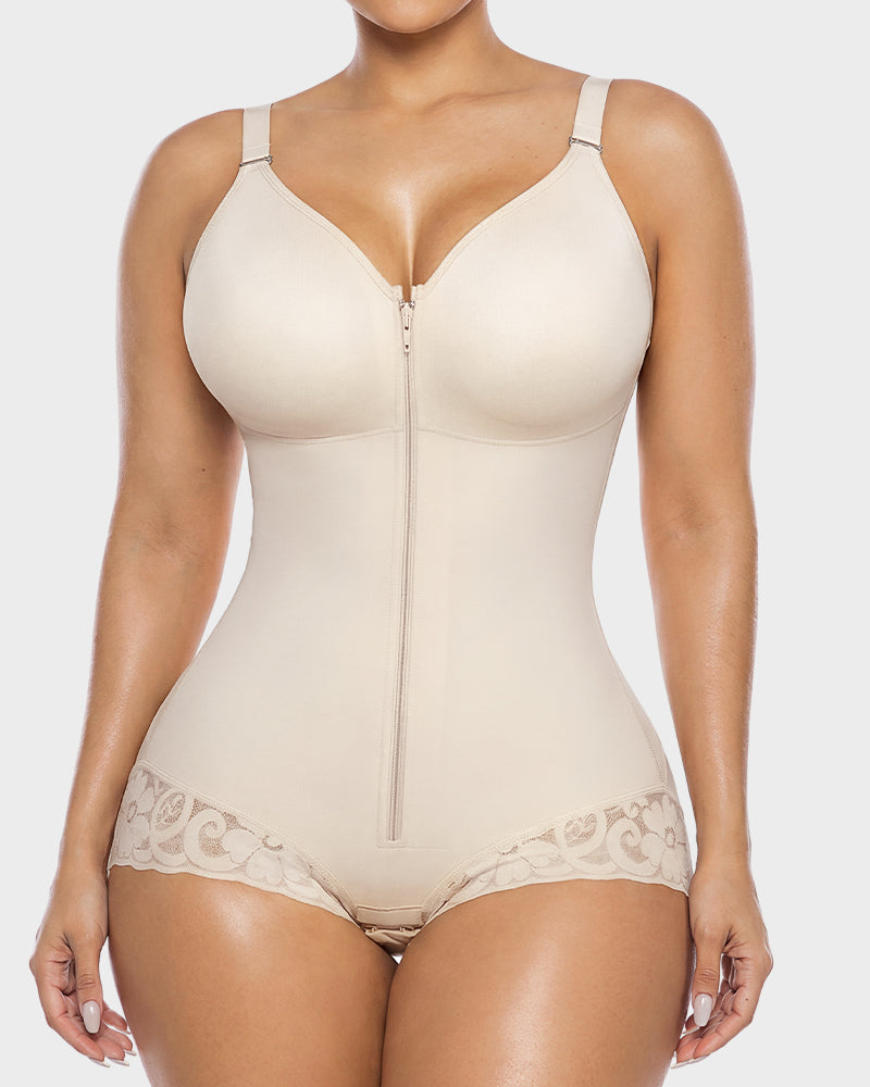 Zip Up Sculpting Bodysuit