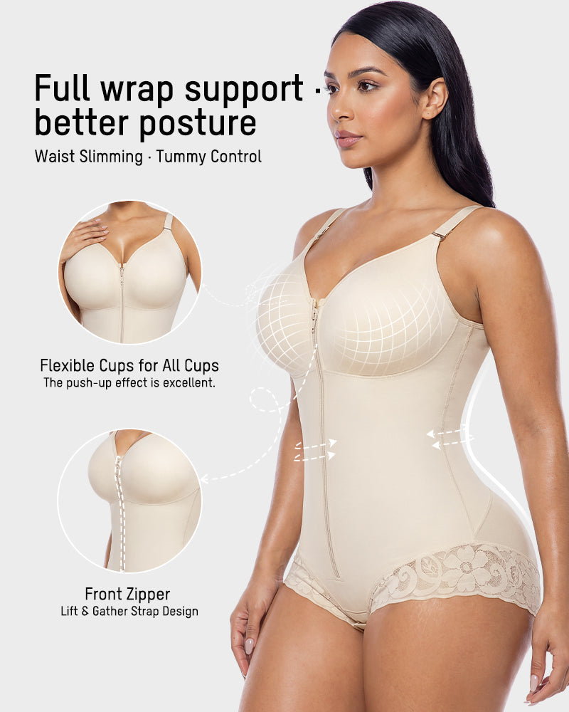 Zip Up Sculpting Bodysuit