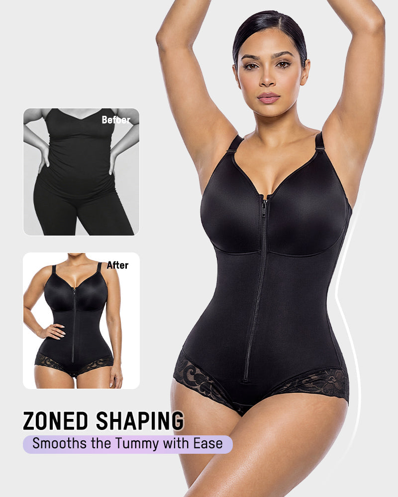 Zip Up Sculpting Bodysuit