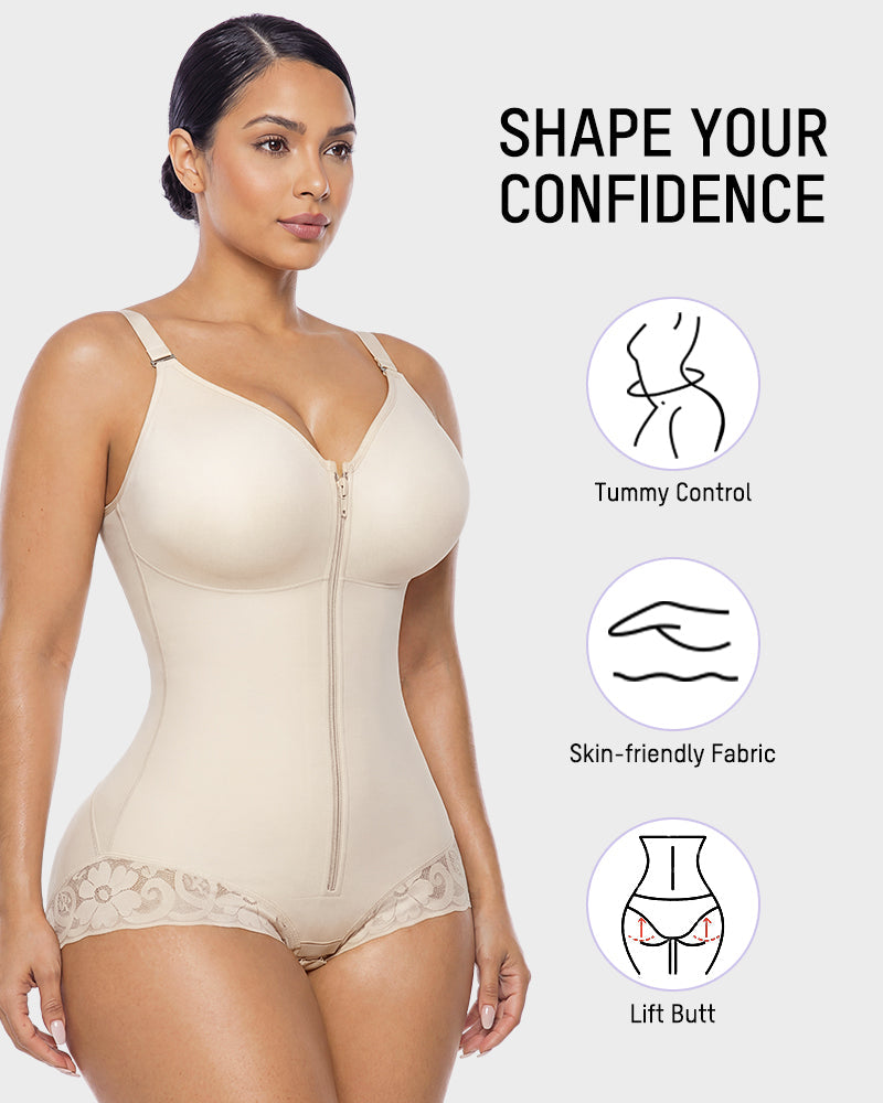 Zip Up Sculpting Bodysuit