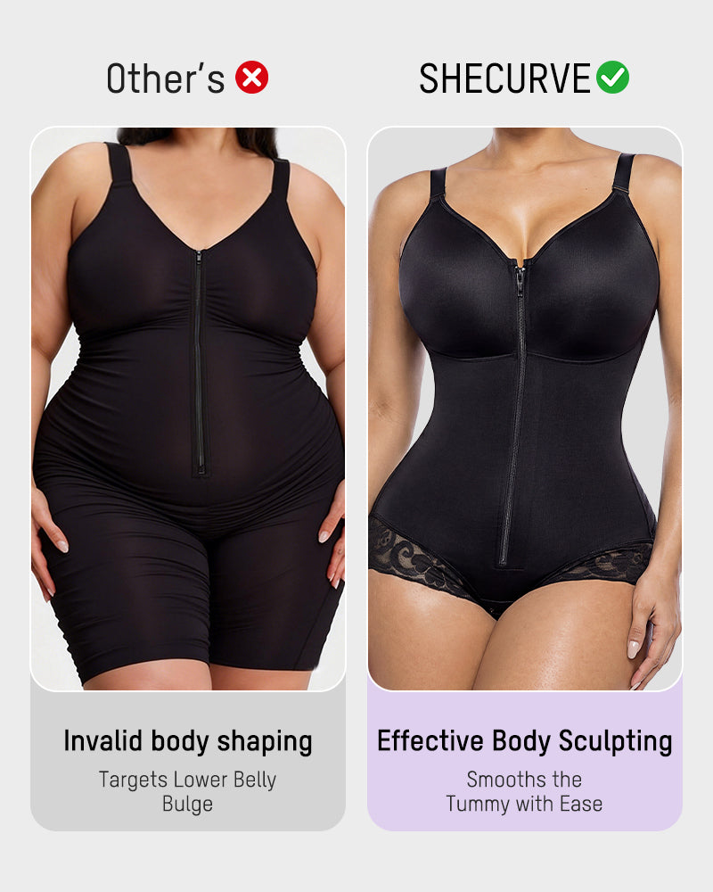 Zip Up Sculpting Bodysuit