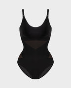 Criss-Cross Mesh Sculpting Bodysuit