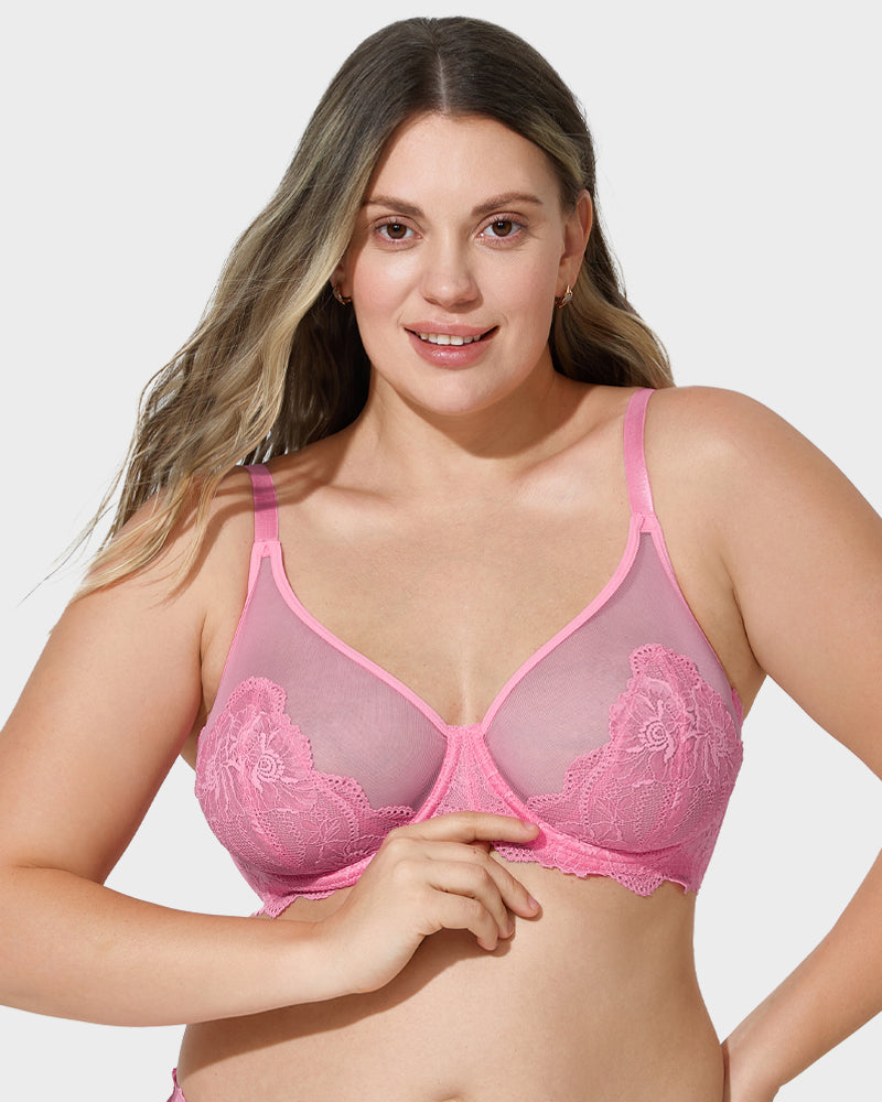 Full Coverage Lace Minimizer Bra Main image