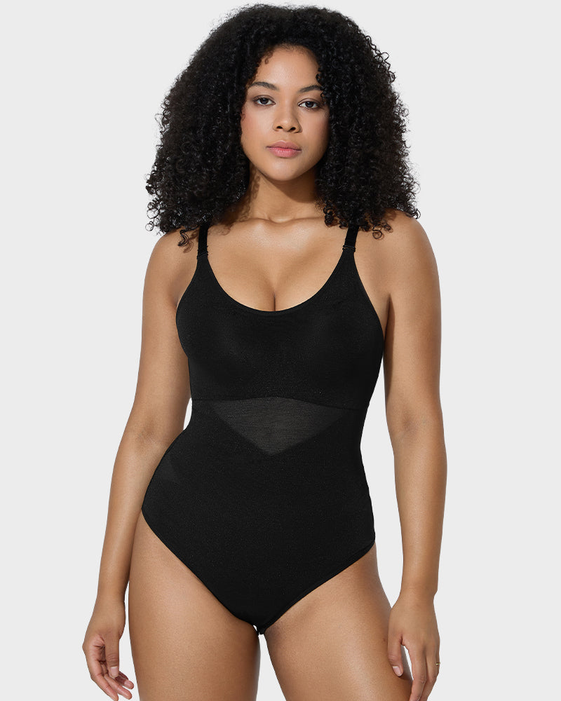 Criss-Cross Mesh Sculpting Bodysuit Main image