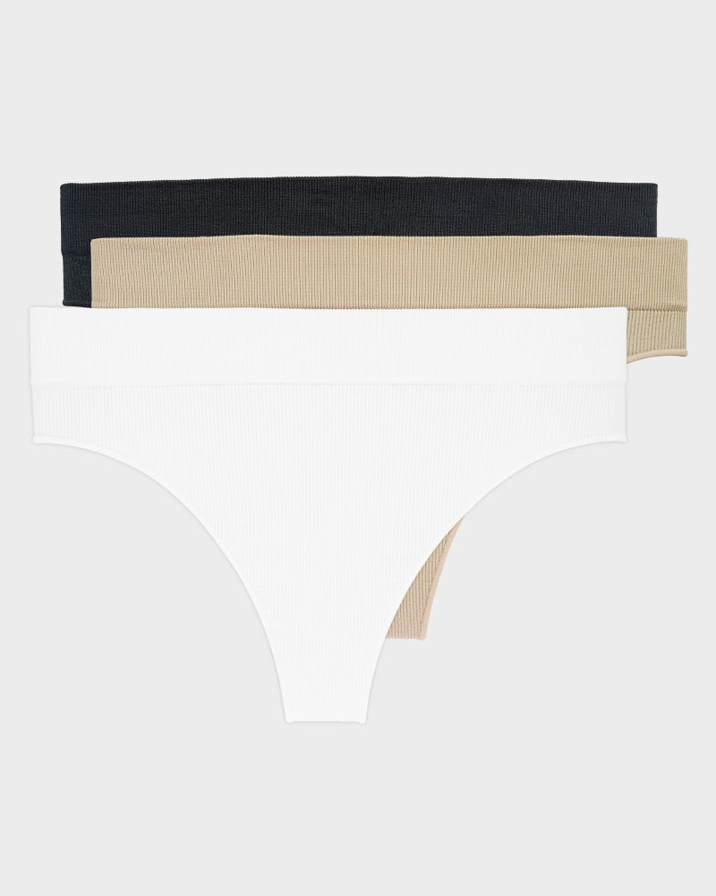 Everyday Comfort Seamless Low-Rise Thong (3 Pack) Main image