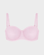 Strapless Mesh Underwire Balconette Bra