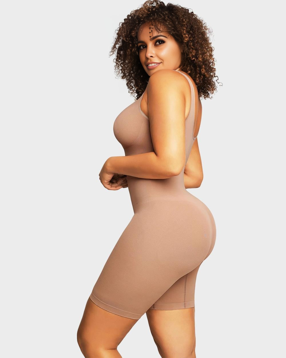 Seamless Sculpting Mid-Thigh Tummy Control Bodysuit Secondary image