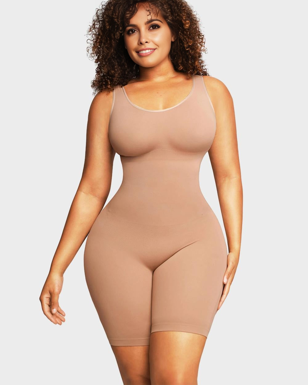 Seamless Sculpting Mid-Thigh Tummy Control Bodysuit Main image