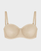 Strapless Mesh Underwire Balconette Bra