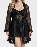Sexy Lace Bustier Nightgown Set