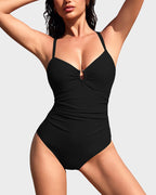 Smart Sculpt U-Ring Cut Out Shaping Swimsuit