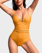 Smart Sculpt U-Ring Cut Out Shaping Swimsuit